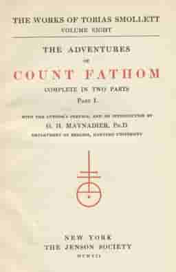 cover image for The Adventures of Ferdinand Count Fathom — Complete