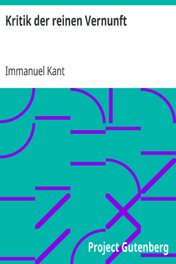 cover image for Kritik der reinen Vernunft