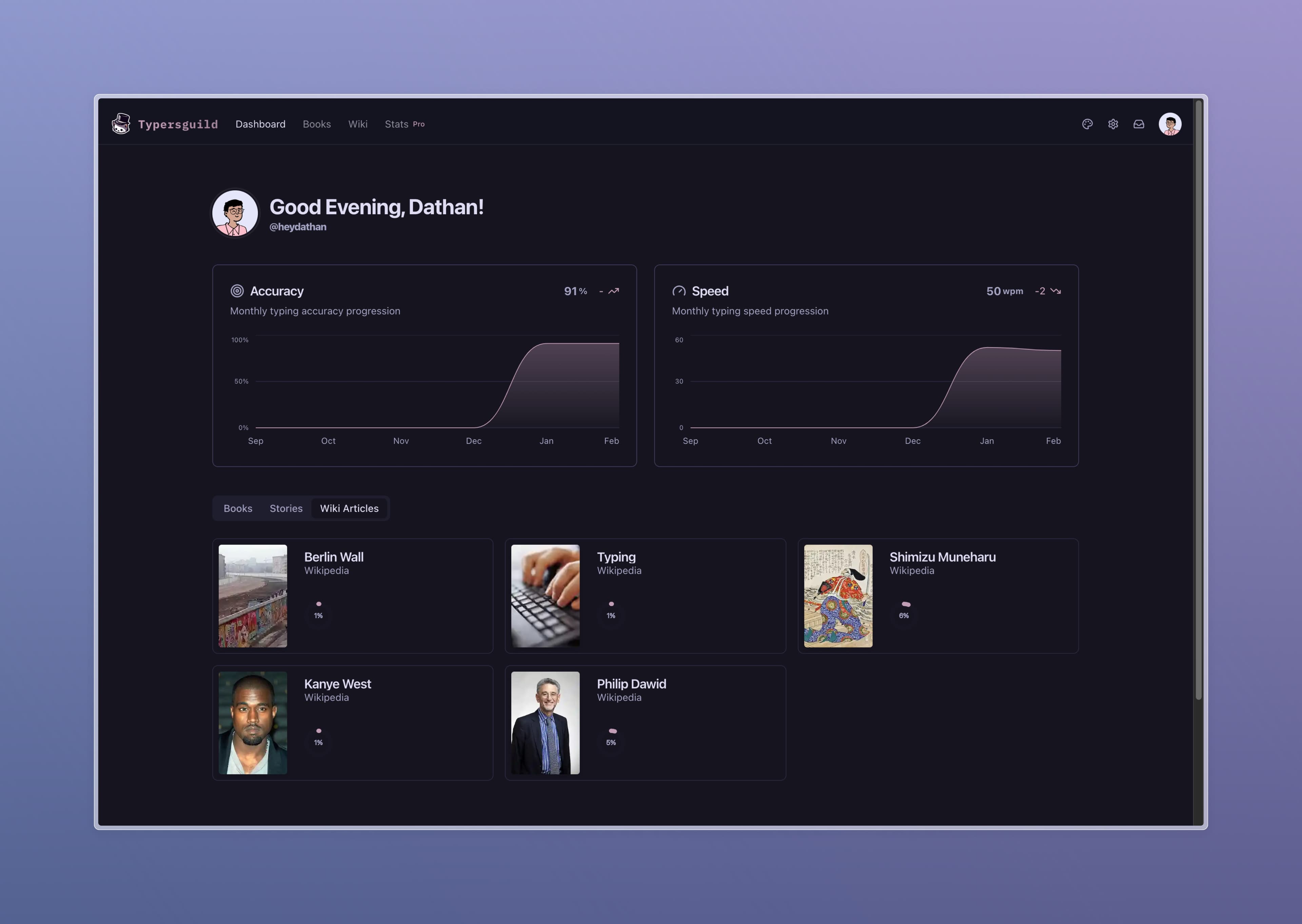 stats page of wikipedia article progress